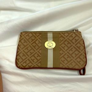 Tommy Hilfiger clutch EUC tan